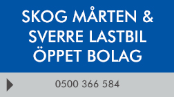 Skog Mårten & Sverre Lastbil Öppet bolag logo